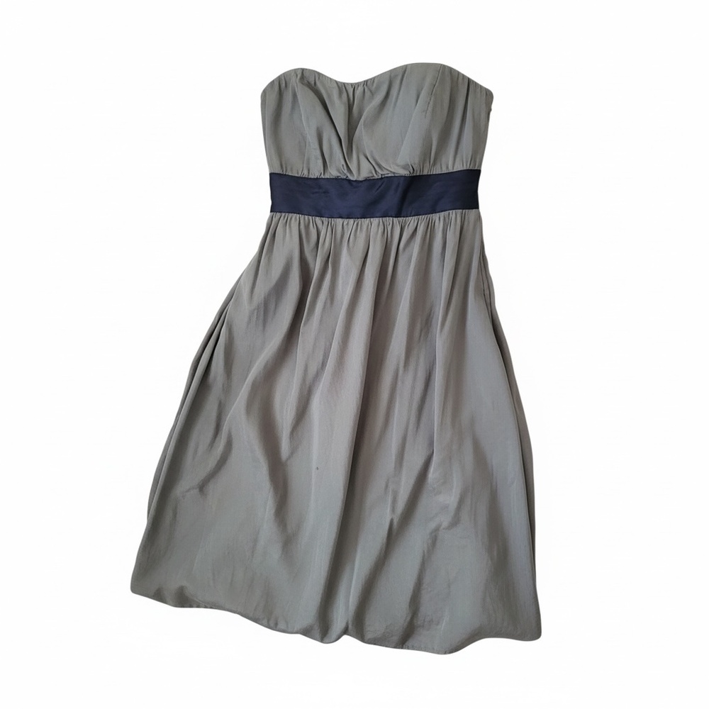 GAP Strapless Dress Size 4 Gray Blue Band